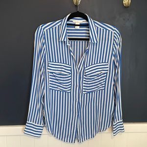 H&M striped button-down top. Size 8.